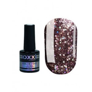 Гель лак Oxxi Star Gel №010 (шоколадно-коричневый , с блестками и слюдой ), 8 мл