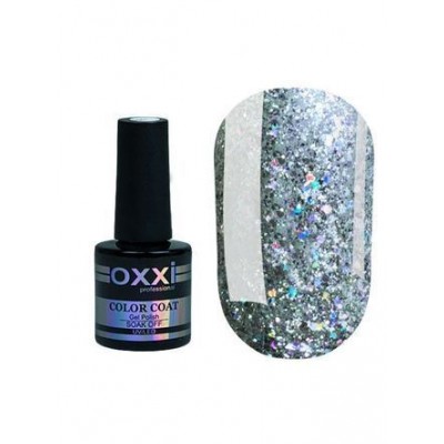 Гель лак Oxxi Star Gel №003 (Серебристый , с блестками и слюдой ), 8 мл