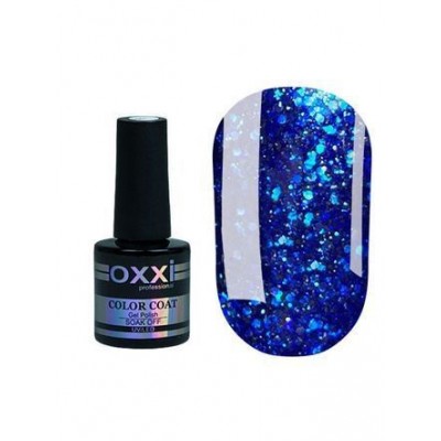 Гель лак Oxxi Star Gel №008 ( синий , с блестками и слюдой ) , 8 мл