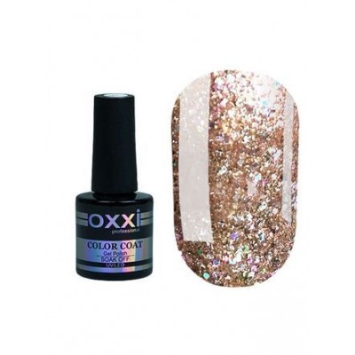 Гель лак Oxxi Star Gel №009 (Светлый золотисто-коричневый , с блестками и слюдой ), 8 мл